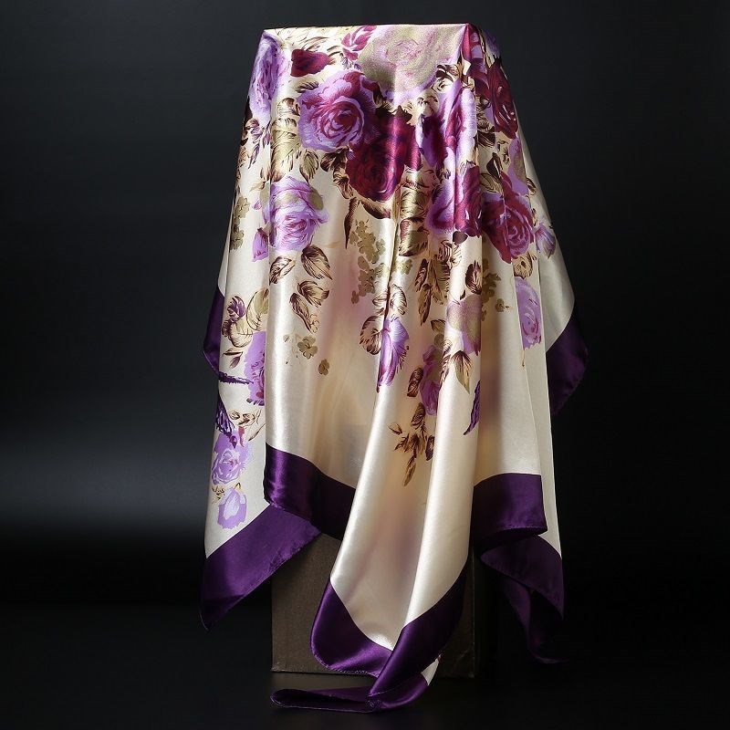 Large Square Scarf Simulation Silk Scarf Shawl All-match Scarf