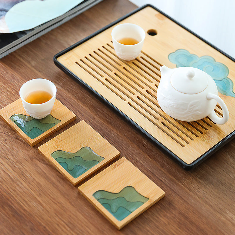 Kung Fu Bamboo Tea Cup Mat Household Insulation Mat