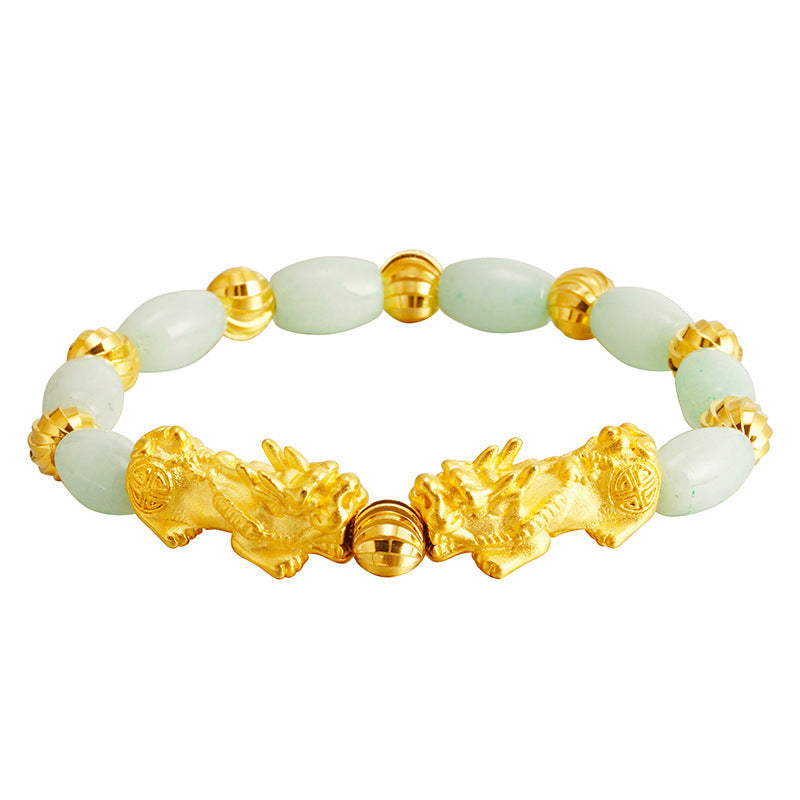 Pixiu Charm Beaded Bracelet Feng Shui Wealth Protection Gift-4
