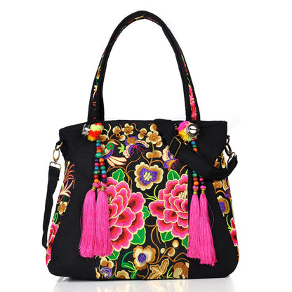 Ethnic embroidery shoulder bag