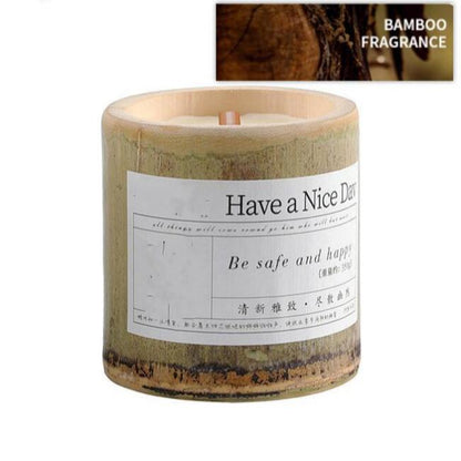 Indoor Long-lasting Bamboo Fragrance Aromatherapy Candle Gift