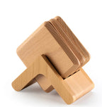 Black Walnut Solid Wood Square Tea Cup Heat Insulation Wood Pad Non-slip Coaster