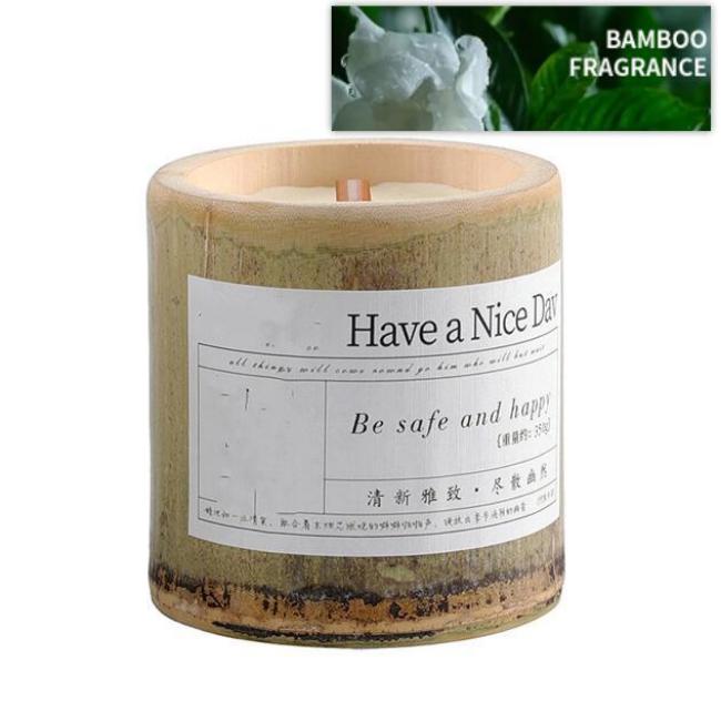 Indoor Long-lasting Bamboo Fragrance Aromatherapy Candle Gift