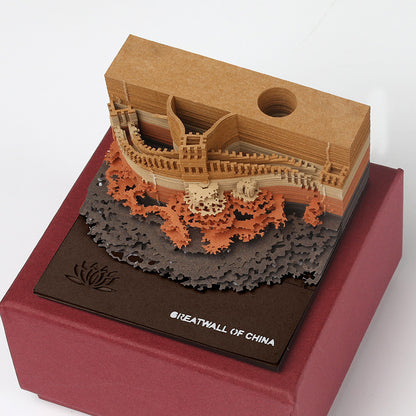 3D Great Wall Sticky Notes - Memo Paper Model - China Creative Hub