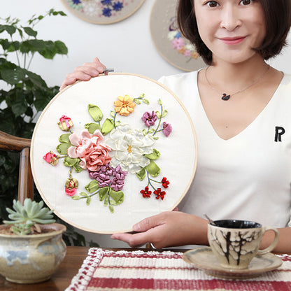 Embroidery Diy Pure Handmade Self-embroidery 3D Stereoscopic Flower Embroidery