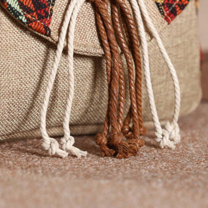 New style women's bag backpack canvas tassel backpack