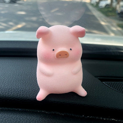 Cute cartoon pig car center console decoration