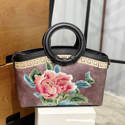 Chinese style embroidery portable messenger shoulder bag