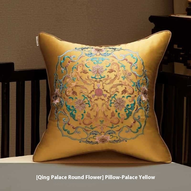 Chinese classical hand-embroidered pillowcase