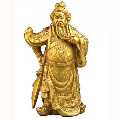 Pure Copper God Of Wealth God Statue Metal Craft Decoration