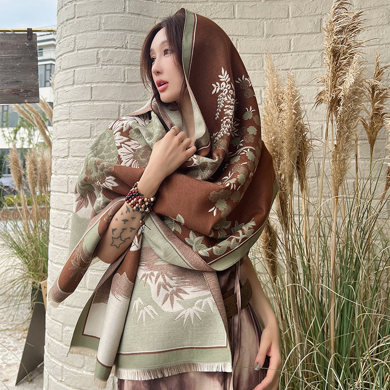 Autumn and Winter New Chinese Style Artificial Cashmere Scarf