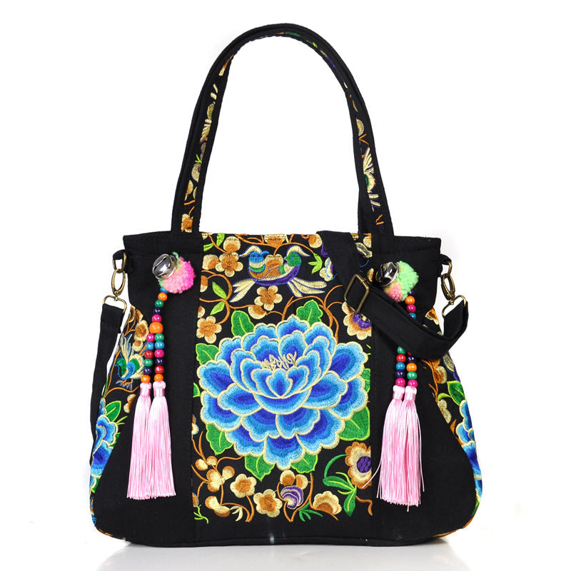 Ethnic embroidery shoulder bag