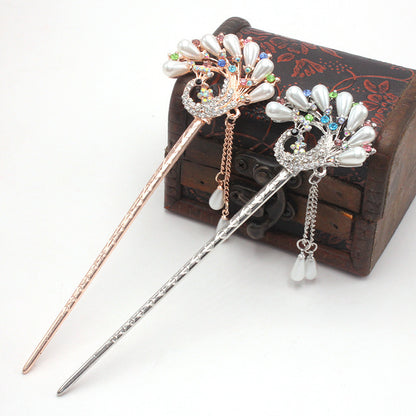 Twist hair alloy water drill hairpin