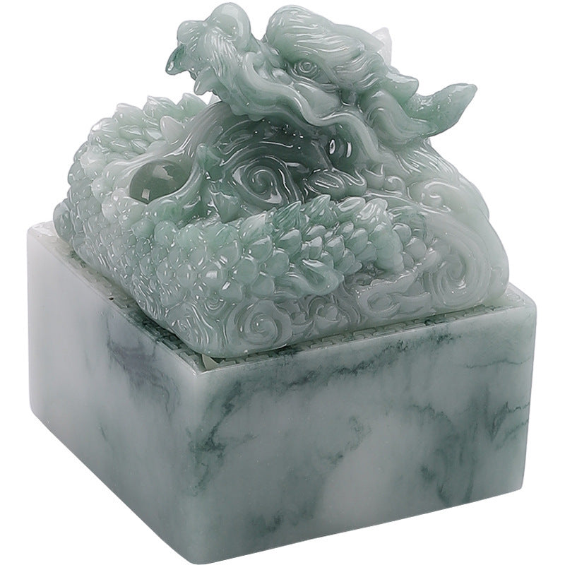 Resin Jade Chinese Dragon-printed Ashtray