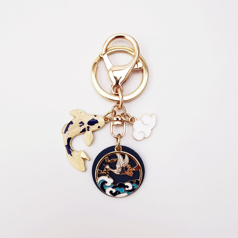 Good Luck Koi Fairy Deer Cloud Keychain