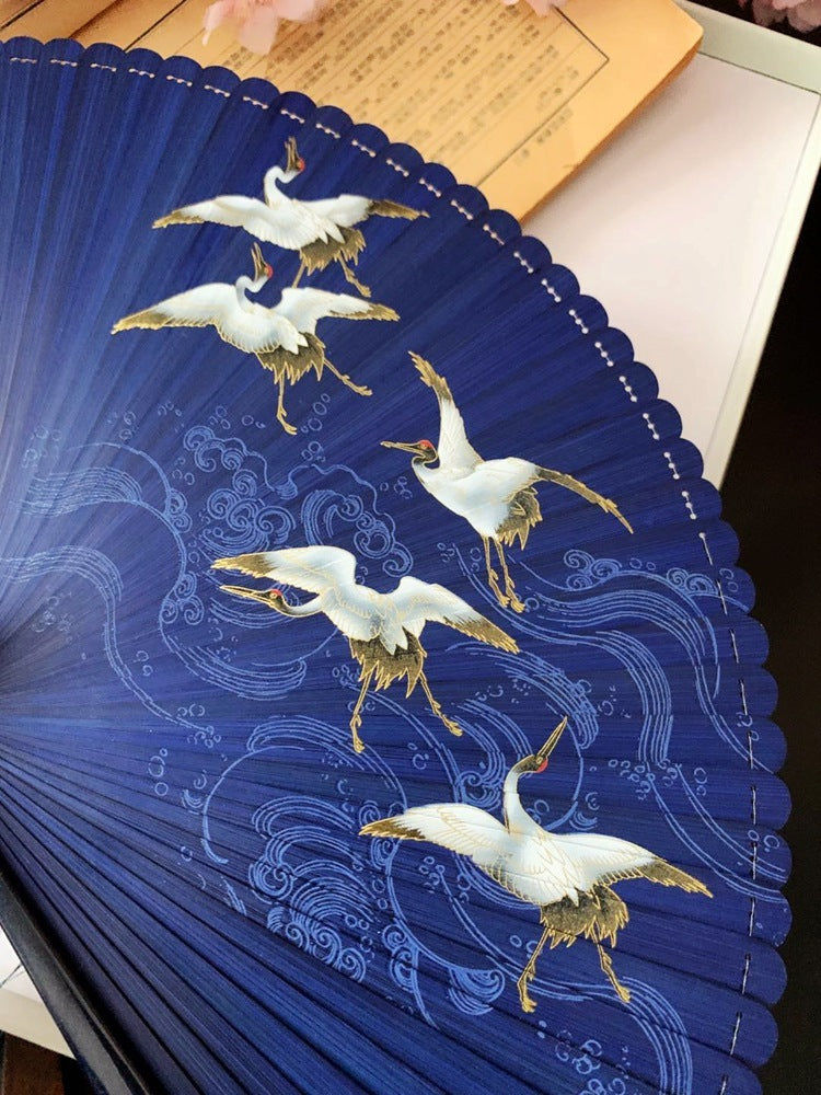 Chinese Style Auspicious Clouds And Ruihe Ancient Style Folding Fan