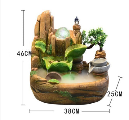 Rockery Feng Shui Wheel Zhaocai Fountain Living Room Indoor Desktop