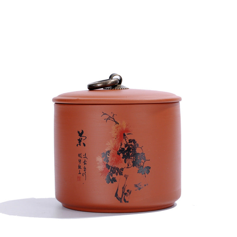 Plum Orchid Bamboo Chrysanthemum Black Tea Purple Sand Tea Pot