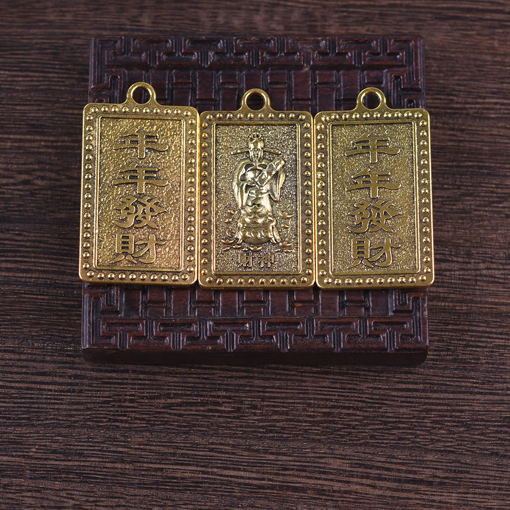 Jinbao God Of Wealth Alloy Pendant