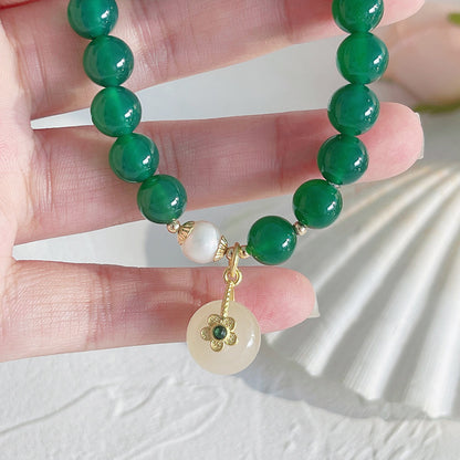 New Ancient Style Green Agate Bracelet Female