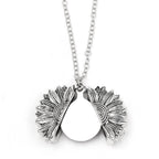Personalized Engrave Name Date Sun Flower Necklace Fashion Custom Jewelry Gifts