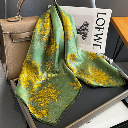 Women's Fashion Printed Silk Scarf