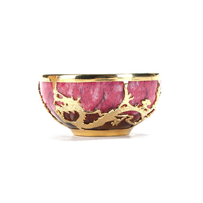 Golden Inlaid Jade Teacup Kiln Changed Hand-drawn Household Kung Fu Tea