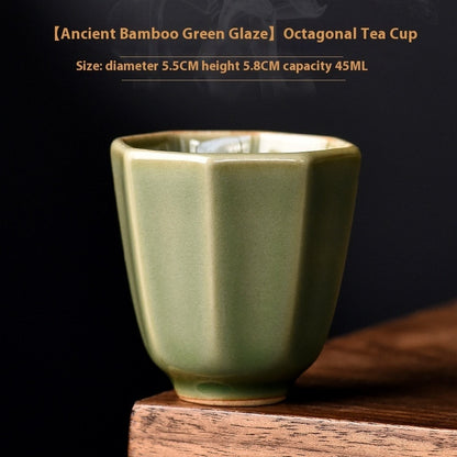 Green Bamboo Green Glaze Master Cup Single Cup Tea Cup