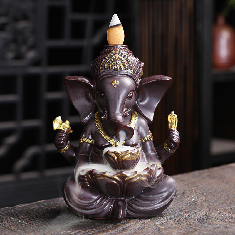 Burner Elephant Ceramic Ornaments Sandalwood Buddha Supplies