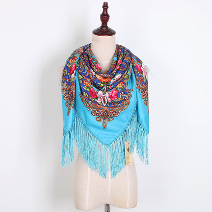 Women's Ethnic Style Oversized Square Scarf