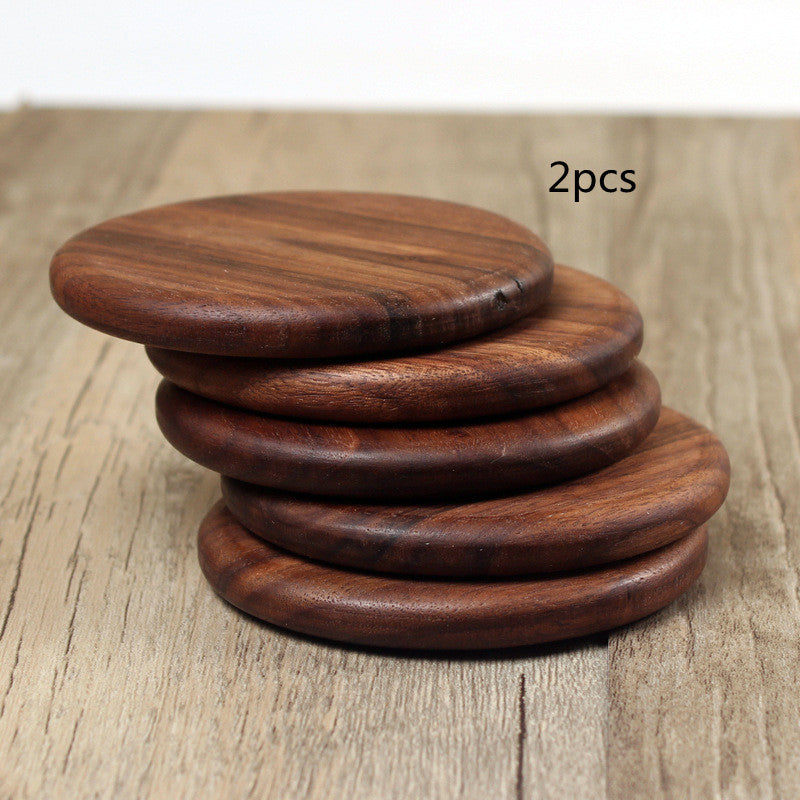 Black Walnut Square Coaster Wooden Insulation Pad