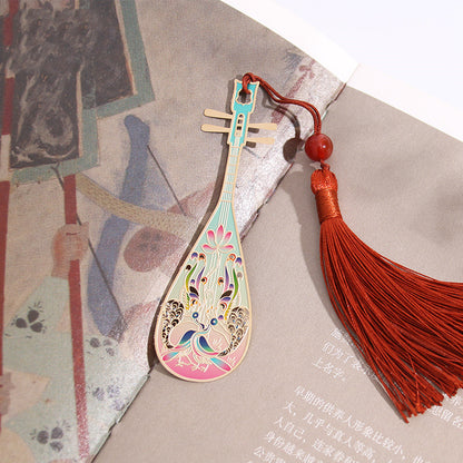 Dunhuang Academy Pipa Strings Alloy Bookmark