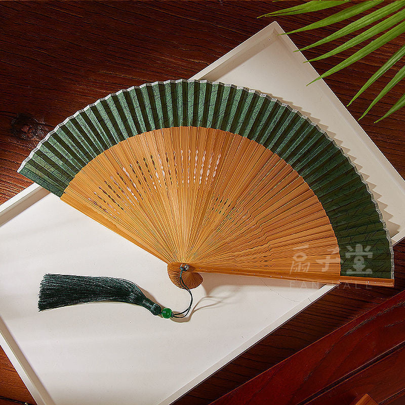 Portable Chinese Folding Fan For Women In Summer