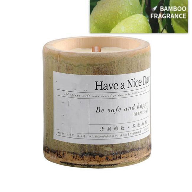 Indoor Long-lasting Bamboo Fragrance Aromatherapy Candle Gift