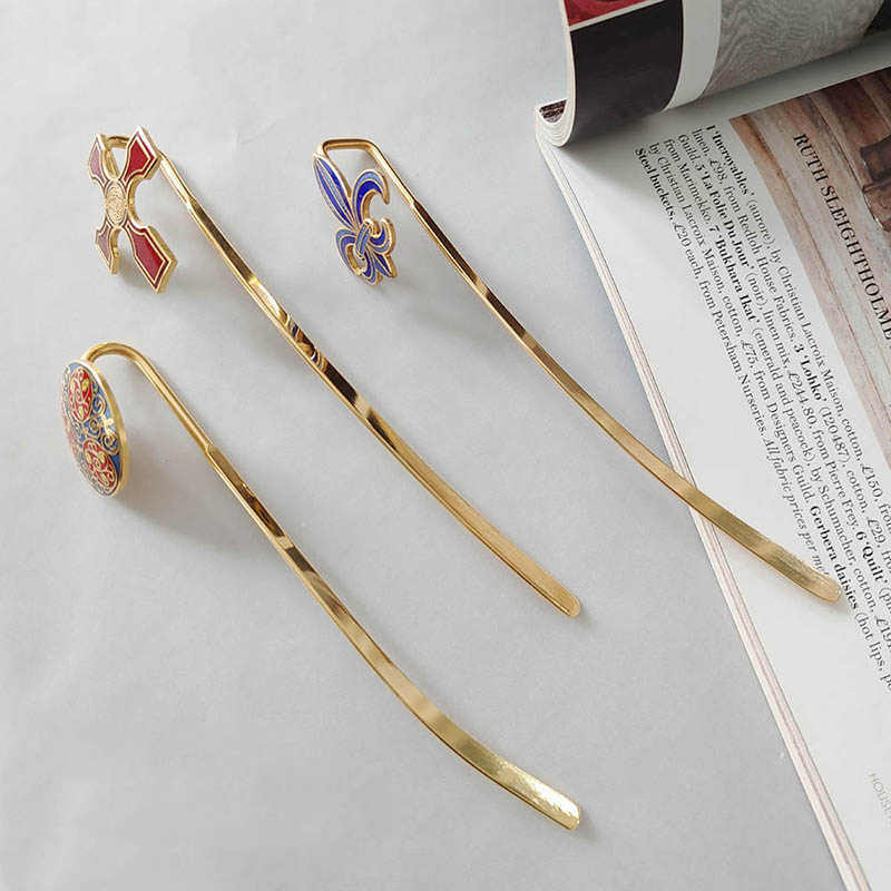 Copper Base Filamentary Enamel Insert Bookmark Cloisonne Handicraft