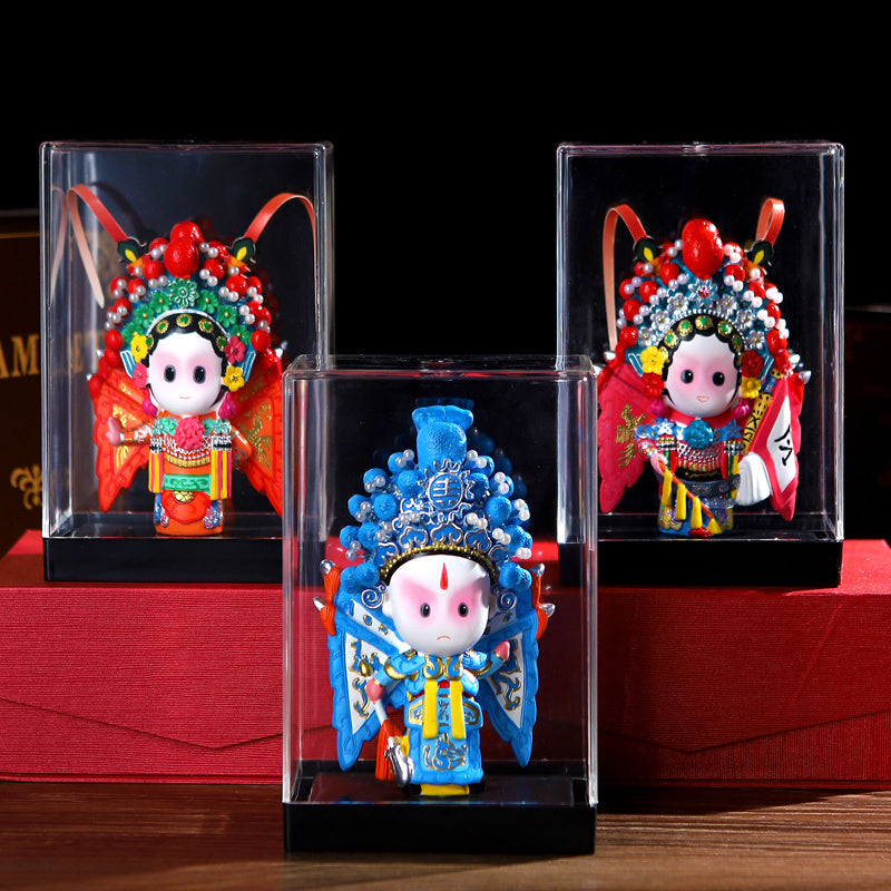 Chinese Style Peking Opera Mask Character Ornaments Home Accessories