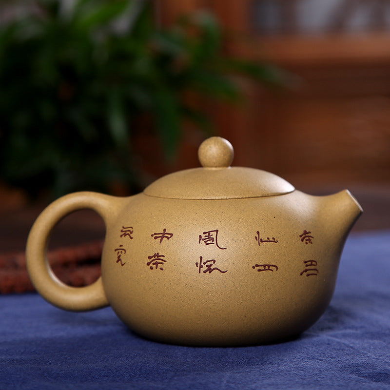 Hand-painted clay hole teapot