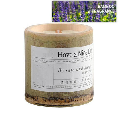 Indoor Long-lasting Bamboo Fragrance Aromatherapy Candle Gift