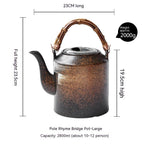 Ceramic Teapot Oversized Capacity Vintage Home Top Handle Pot