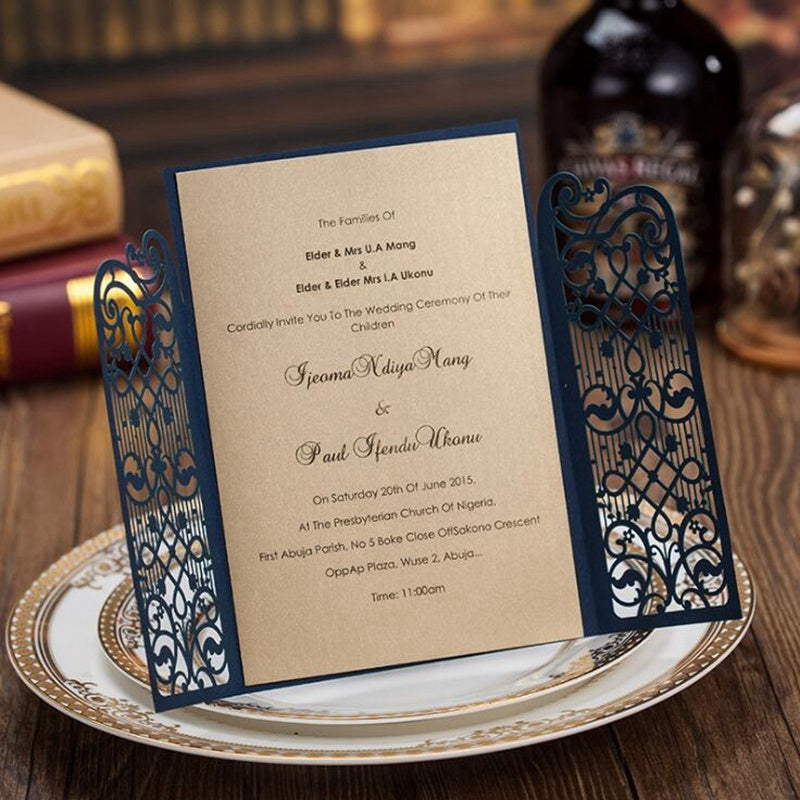 Personalized Black Simple Custom Invitation