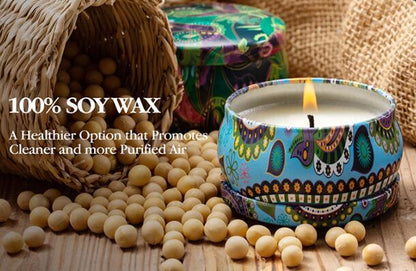 Soybean Wax Dried Floral Fragrance Candle Set