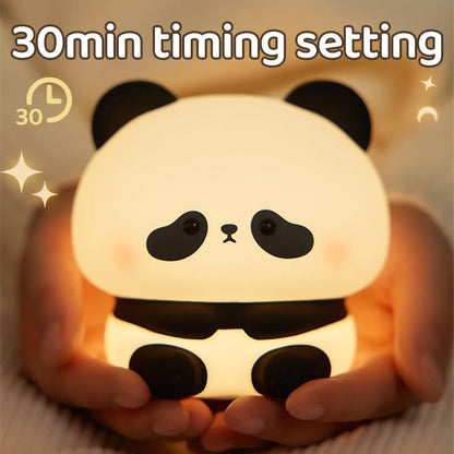 Cute Silicone Panda LED Night Light Lamp