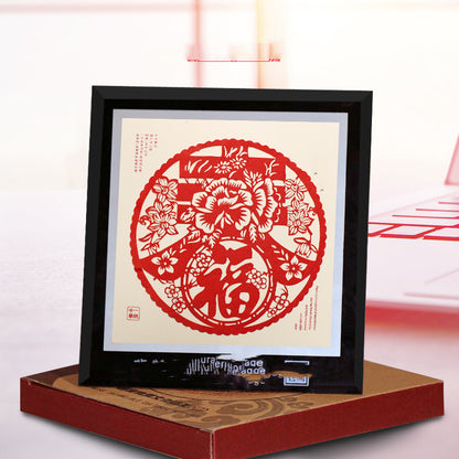 Chinese style paper-cut ornaments folk culture paper-cut paintings