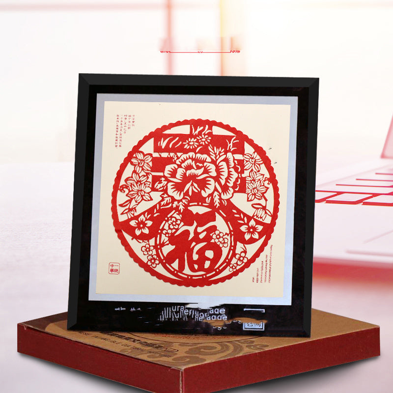 Chinese style paper-cut ornaments folk culture paper-cut paintings