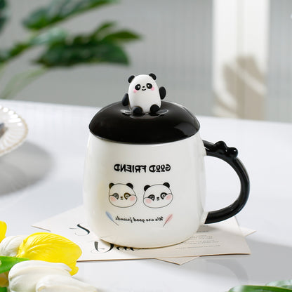 Cute Creative Cartoon Panda Ceramic Cup