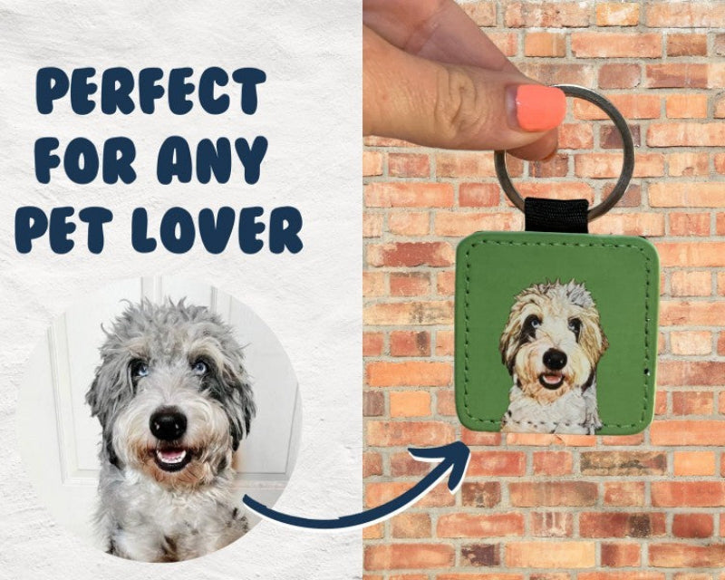 Customized Keychain for Pet Photos Small Pendant