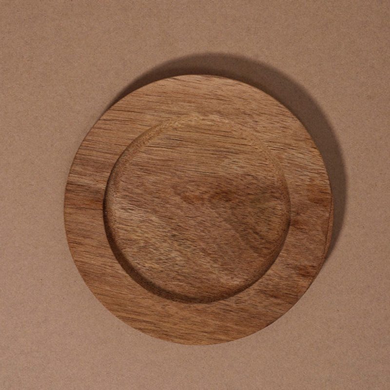 Log Coaster Breakfast Plate Round Potholder Mark Coaster Snack Plate Coffee Saucer