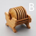 Chinese Style Kung Fu Tea Wooden Coasters Coffee Coaster Set