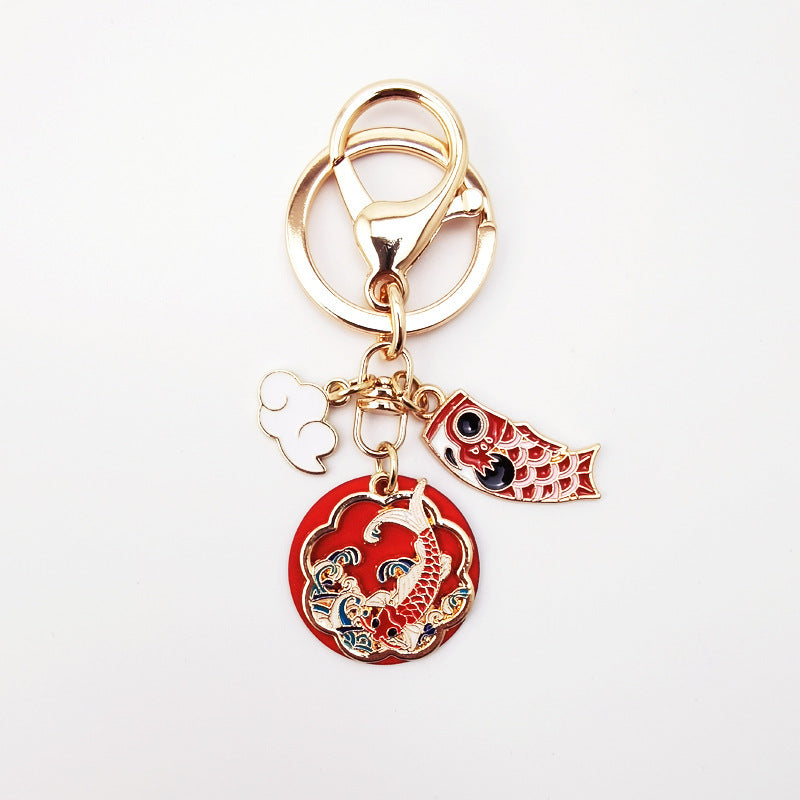 Good Luck Koi Fairy Deer Cloud Keychain