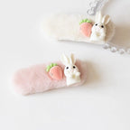 Plush Rabbit Hairpin Side Bang Clip